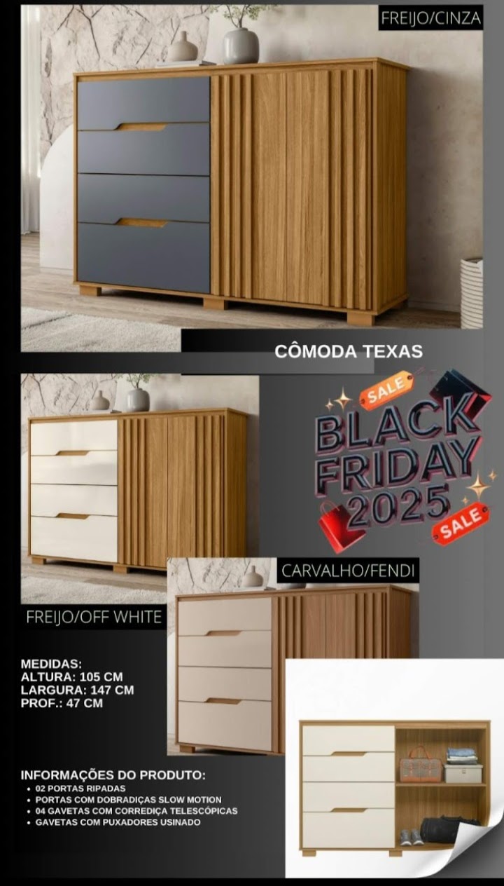 Cômoda Texas 